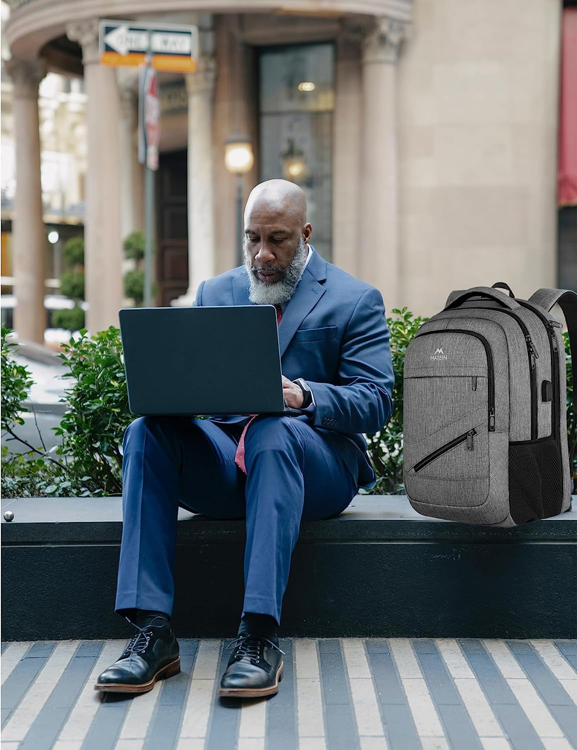 TSA Approved 17-Inch Travel-Ready Laptop Backpack with USB Charging