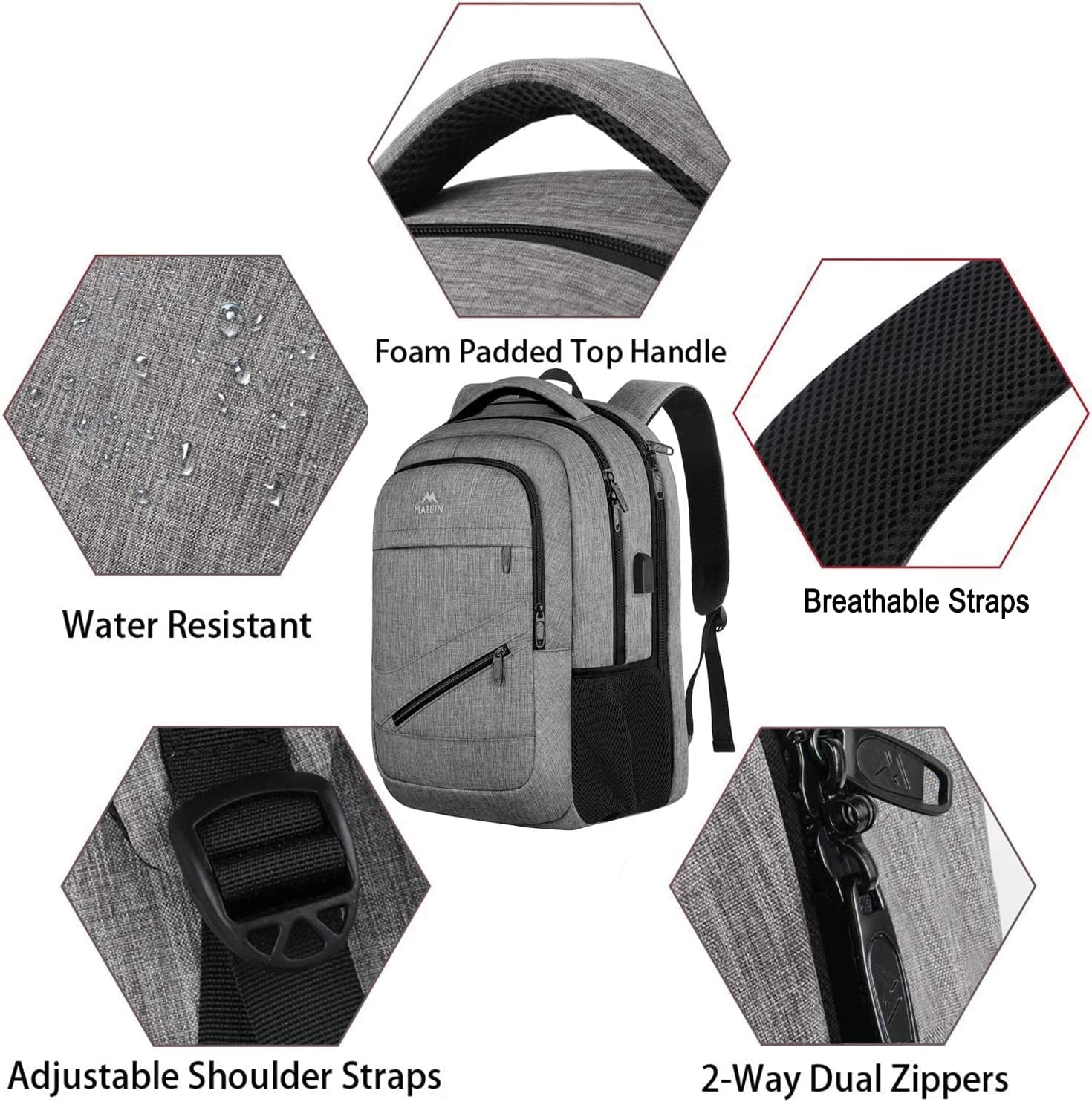 TSA Approved 17-Inch Travel-Ready Laptop Backpack with USB Charging