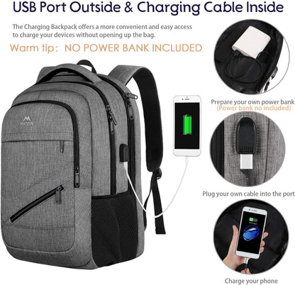 TSA Approved 17-Inch Travel-Ready Laptop Backpack with USB Charging