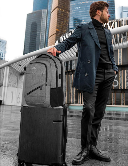 TSA Approved 17-Inch Travel-Ready Laptop Backpack with USB Charging
